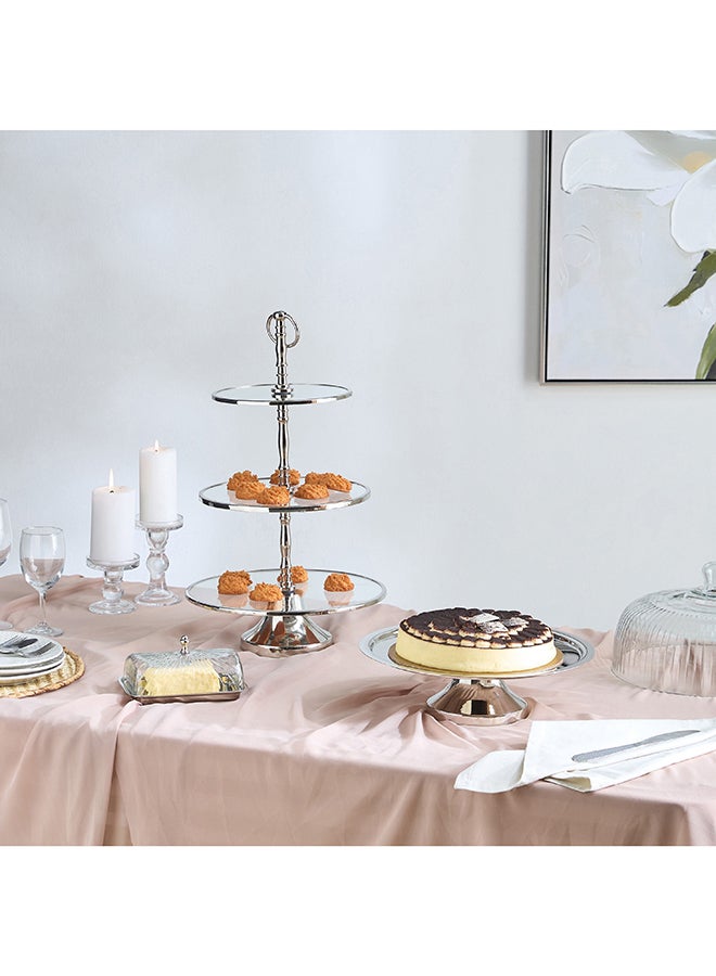 Home Box Glass Butter Dish with Silver Lid - Image 4